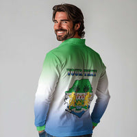 Personalised Sierra Leone Long Sleeve Polo Shirt Happy Independence Day