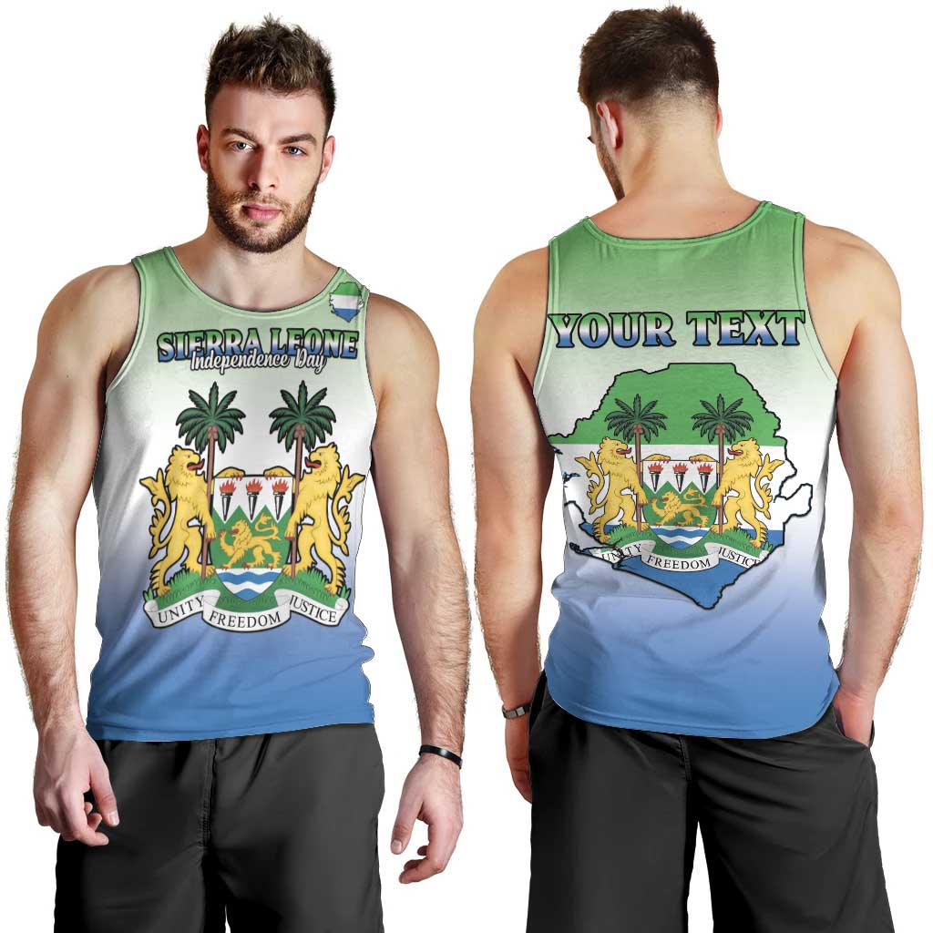 Personalised Sierra Leone Men Tank Top Happy Independence Day