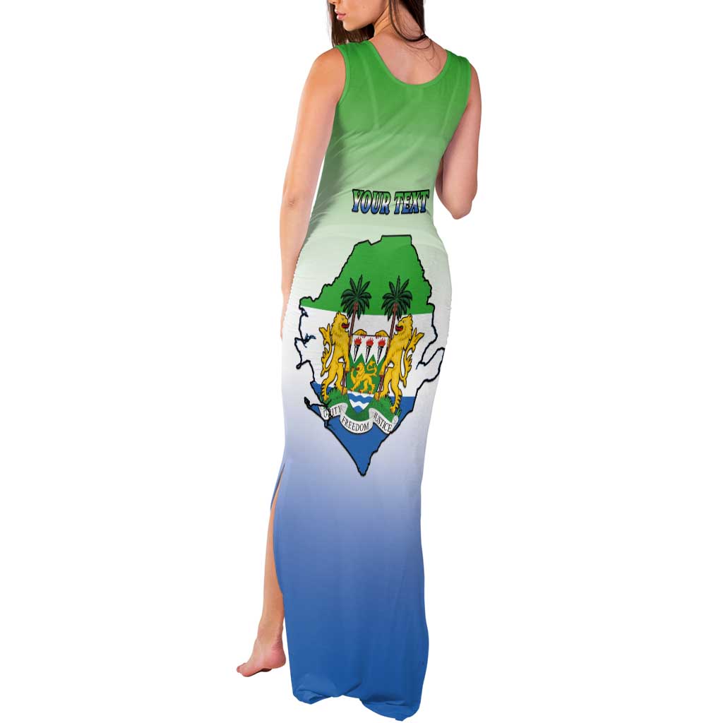 Personalised Sierra Leone Tank Maxi Dress Happy Independence Day