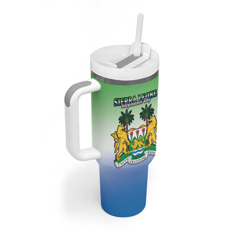 Personalised Sierra Leone Tumbler With Handle Happy Independence Day
