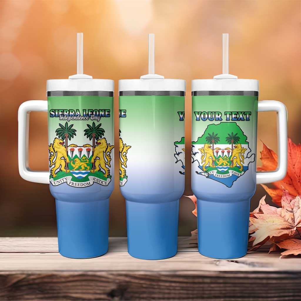 Personalised Sierra Leone Tumbler With Handle Happy Independence Day