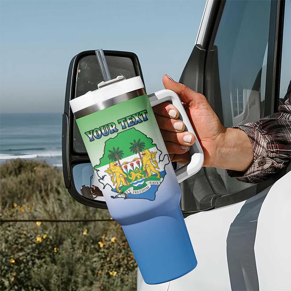 Personalised Sierra Leone Tumbler With Handle Happy Independence Day