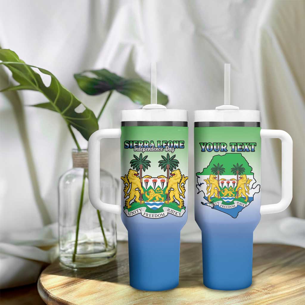 Personalised Sierra Leone Tumbler With Handle Happy Independence Day