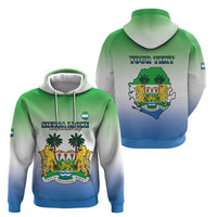 Personalised Sierra Leone Zip Hoodie Happy Independence Day