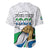 Personalised Sierra Leone Independence Day Baseball Jersey Map With Kente Pattern