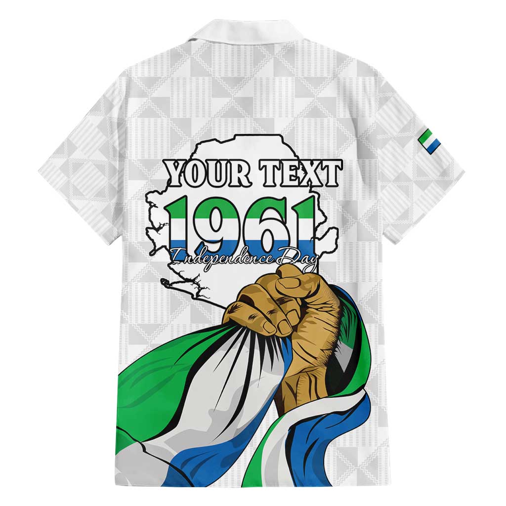 Personalised Sierra Leone Independence Day Hawaiian Shirt Map With Kente Pattern