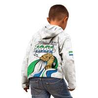 Personalised Sierra Leone Independence Day Kid Hoodie Map With Kente Pattern
