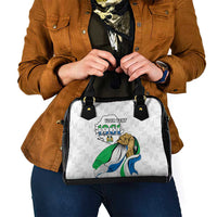 Personalised Sierra Leone Independence Day Shoulder Handbag Map With Kente Pattern