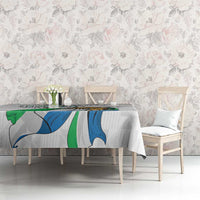 Personalised Sierra Leone Independence Day Tablecloth Map With Kente Pattern