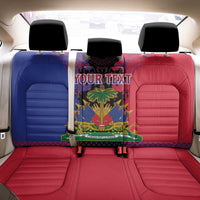 Personalised Haitian Heritage Month Back Car Seat Cover Citadelle Laferriere Dashiki Pattern