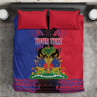 Personalised Haitian Heritage Month Bedding Set Citadelle Laferriere Dashiki Pattern