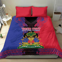 Personalised Haitian Heritage Month Bedding Set Citadelle Laferriere Dashiki Pattern