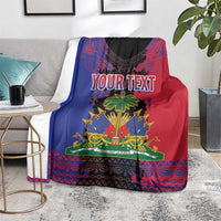 Personalised Haitian Heritage Month Blanket Citadelle Laferriere Dashiki Pattern