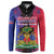 Personalised Haitian Heritage Month Button Sweatshirt Citadelle Laferriere Dashiki Pattern