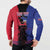 Personalised Haitian Heritage Month Button Sweatshirt Citadelle Laferriere Dashiki Pattern