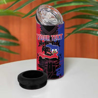 Personalised Haitian Heritage Month 4 in 1 Can Cooler Tumbler Citadelle Laferriere Dashiki Pattern