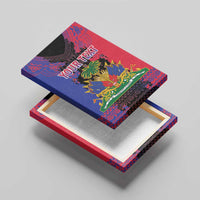 Personalised Haitian Heritage Month Canvas Wall Art Citadelle Laferriere Dashiki Pattern