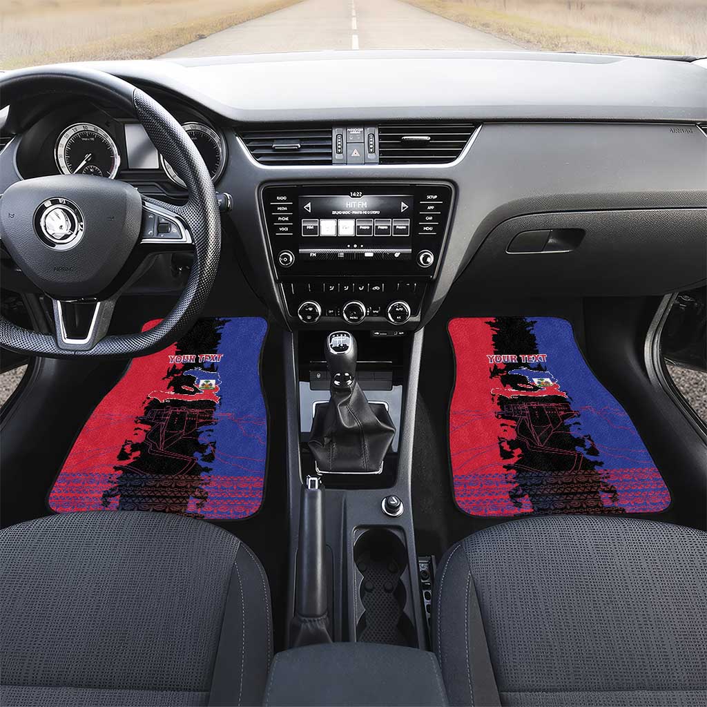 Personalised Haitian Heritage Month Car Mats Citadelle Laferriere Dashiki Pattern