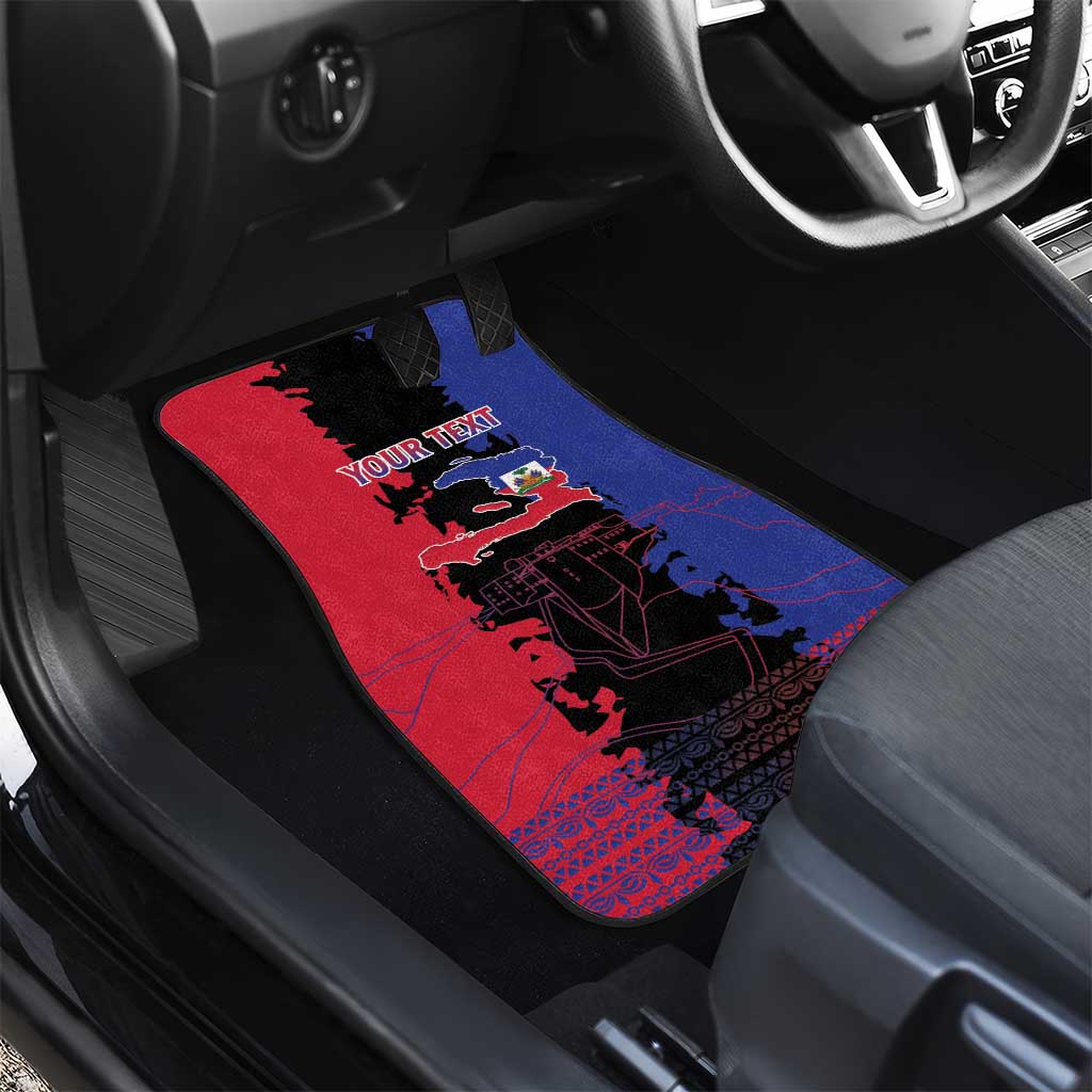 Personalised Haitian Heritage Month Car Mats Citadelle Laferriere Dashiki Pattern