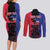 Personalised Haitian Heritage Month Couples Matching Long Sleeve Bodycon Dress and Long Sleeve Button Shirt Citadelle Laferriere Dashiki Pattern