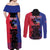 Personalised Haitian Heritage Month Couples Matching Off Shoulder Maxi Dress and Long Sleeve Button Shirt Citadelle Laferriere Dashiki Pattern