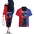 Personalised Haitian Heritage Month Couples Matching Off The Shoulder Long Sleeve Dress and Hawaiian Shirt Citadelle Laferriere Dashiki Pattern