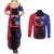 Personalised Haitian Heritage Month Couples Matching Summer Maxi Dress and Long Sleeve Button Shirt Citadelle Laferriere Dashiki Pattern