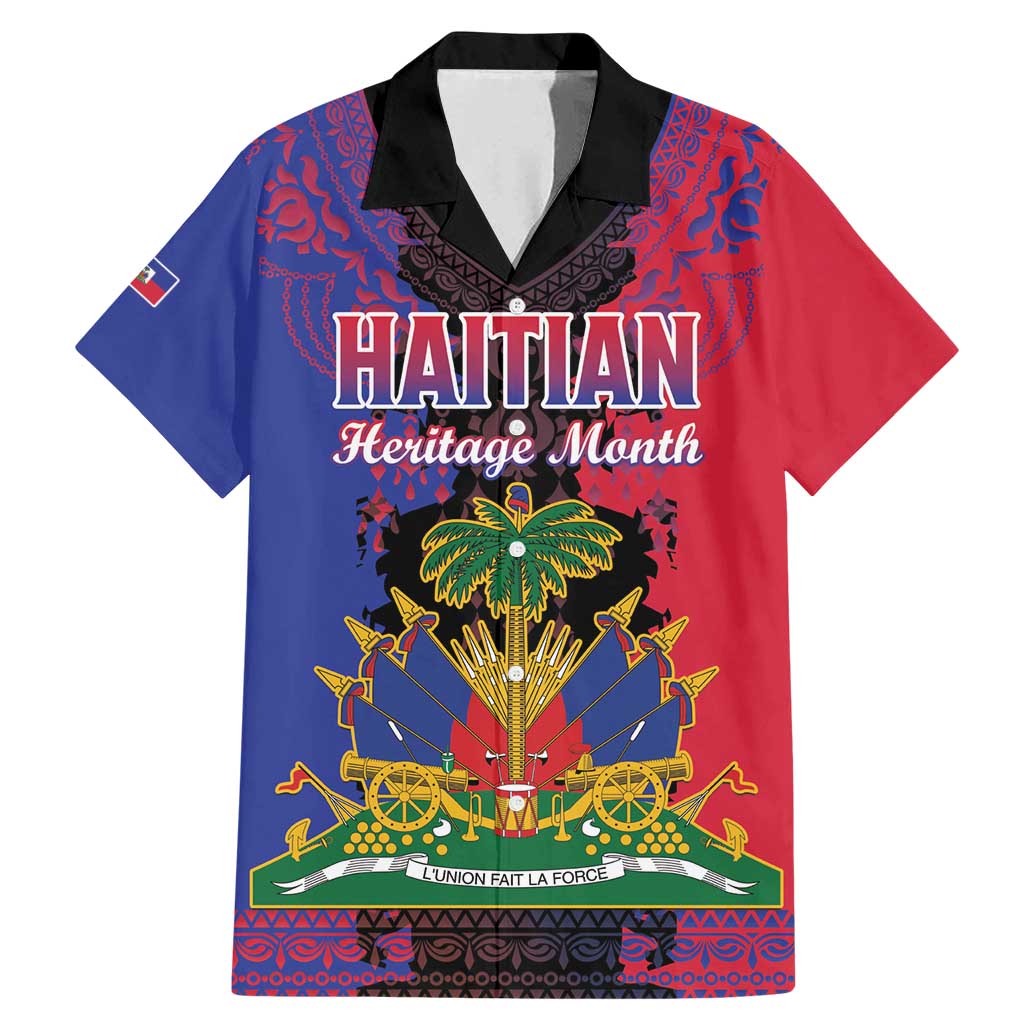 Personalised Haitian Heritage Month Family Matching Mermaid Dress and Hawaiian Shirt Citadelle Laferriere Dashiki Pattern