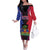 Personalised Haitian Heritage Month Family Matching Off The Shoulder Long Sleeve Dress and Hawaiian Shirt Citadelle Laferriere Dashiki Pattern
