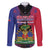 Personalised Haitian Heritage Month Family Matching Puletasi and Hawaiian Shirt Citadelle Laferriere Dashiki Pattern