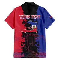 Personalised Haitian Heritage Month Family Matching Short Sleeve Bodycon Dress and Hawaiian Shirt Citadelle Laferriere Dashiki Pattern