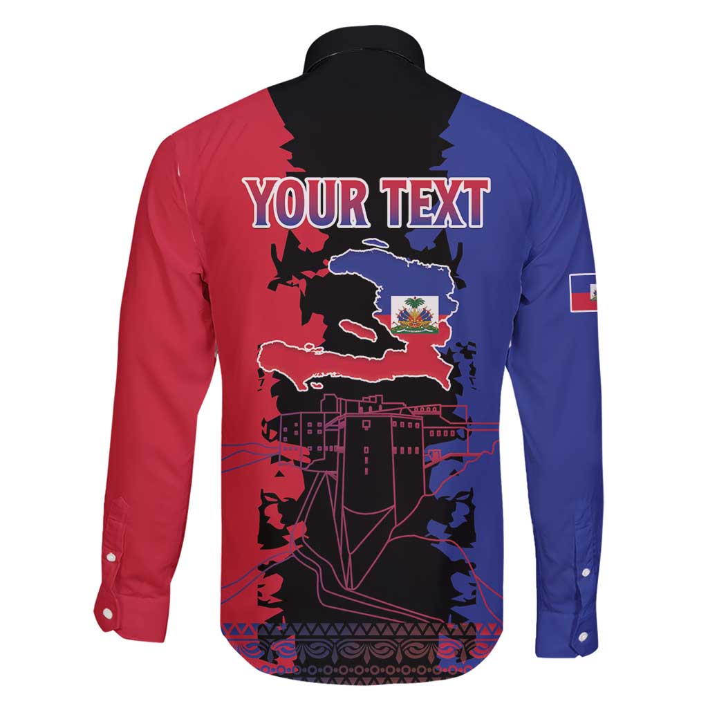 Personalised Haitian Heritage Month Family Matching Short Sleeve Bodycon Dress and Hawaiian Shirt Citadelle Laferriere Dashiki Pattern