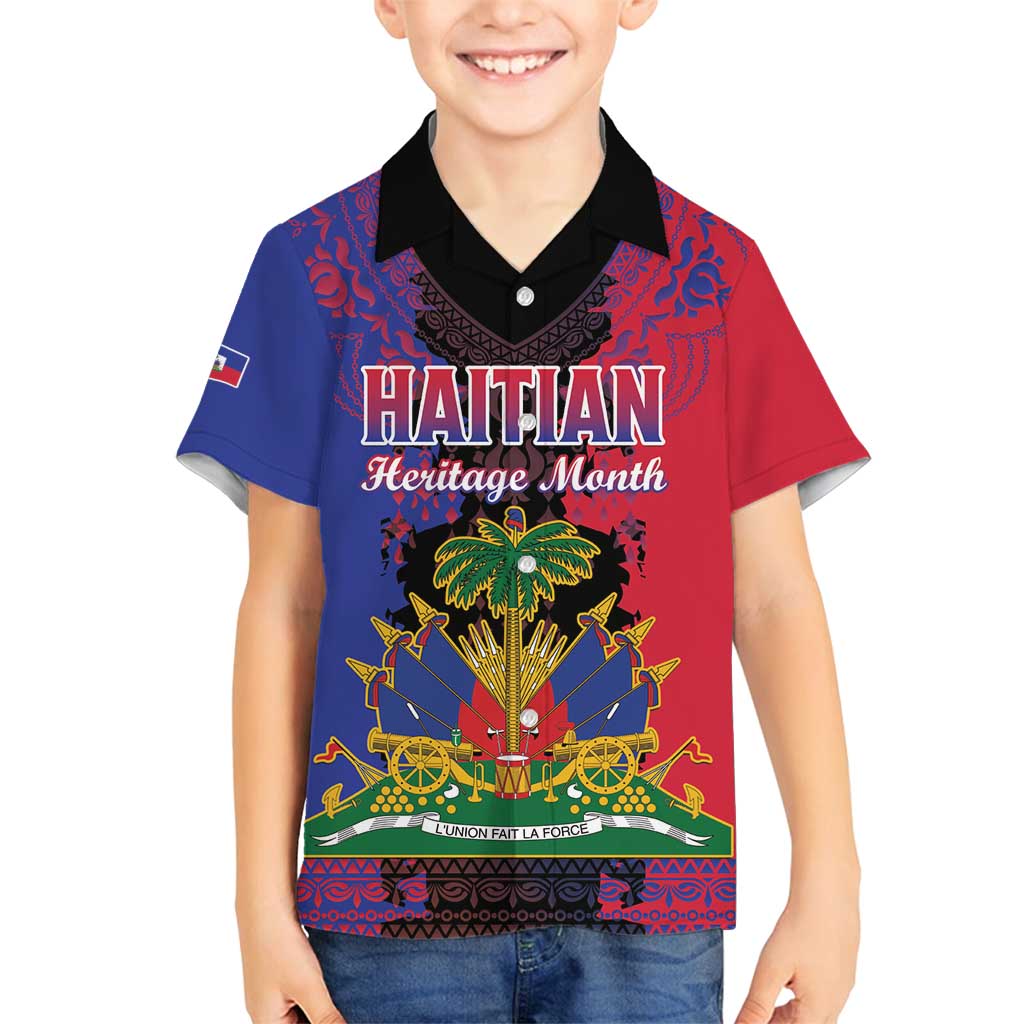 Personalised Haitian Heritage Month Family Matching Summer Maxi Dress and Hawaiian Shirt Citadelle Laferriere Dashiki Pattern