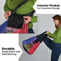 Personalised Haitian Heritage Month Grocery Bag Citadelle Laferriere Dashiki Pattern