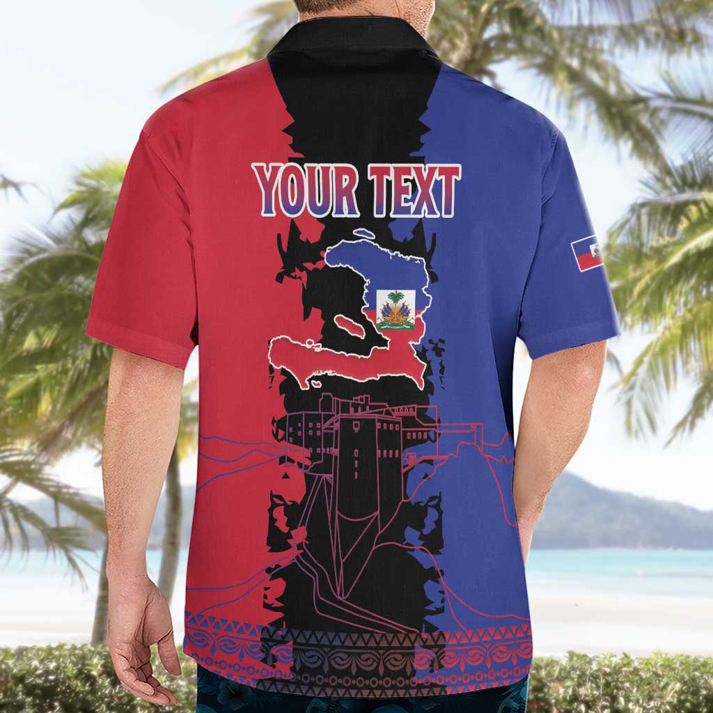 Personalised Haitian Heritage Month Hawaiian Shirt Citadelle Laferriere Dashiki Pattern