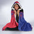 Personalised Haitian Heritage Month Hooded Blanket Citadelle Laferriere Dashiki Pattern