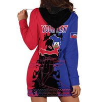 Personalised Haitian Heritage Month Hoodie Dress Citadelle Laferriere Dashiki Pattern