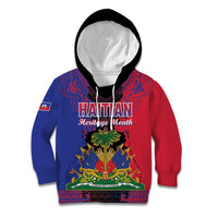 Personalised Haitian Heritage Month Kid Hoodie Citadelle Laferriere Dashiki Pattern