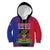 Personalised Haitian Heritage Month Kid Hoodie Citadelle Laferriere Dashiki Pattern