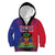 Personalised Haitian Heritage Month Kid Hoodie Citadelle Laferriere Dashiki Pattern
