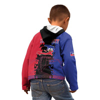 Personalised Haitian Heritage Month Kid Hoodie Citadelle Laferriere Dashiki Pattern