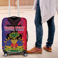 Personalised Haitian Heritage Month Luggage Cover Citadelle Laferriere Dashiki Pattern
