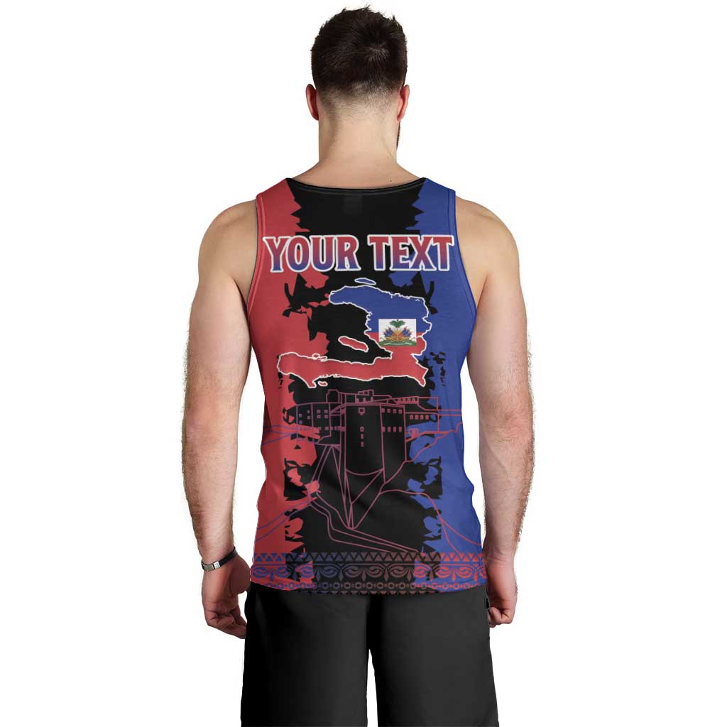 Personalised Haitian Heritage Month Men Tank Top Citadelle Laferriere Dashiki Pattern