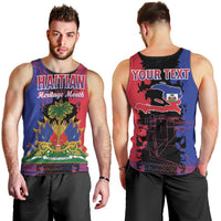 Personalised Haitian Heritage Month Men Tank Top Citadelle Laferriere Dashiki Pattern