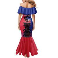 Personalised Haitian Heritage Month Mermaid Dress Citadelle Laferriere Dashiki Pattern