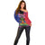 Personalised Haitian Heritage Month Off Shoulder Sweater Citadelle Laferriere Dashiki Pattern