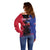 Personalised Haitian Heritage Month Off Shoulder Sweater Citadelle Laferriere Dashiki Pattern