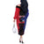 Personalised Haitian Heritage Month Off The Shoulder Long Sleeve Dress Citadelle Laferriere Dashiki Pattern
