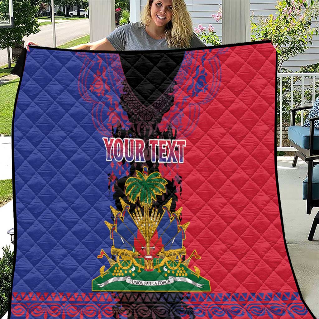 Personalised Haitian Heritage Month Quilt Citadelle Laferriere Dashiki Pattern