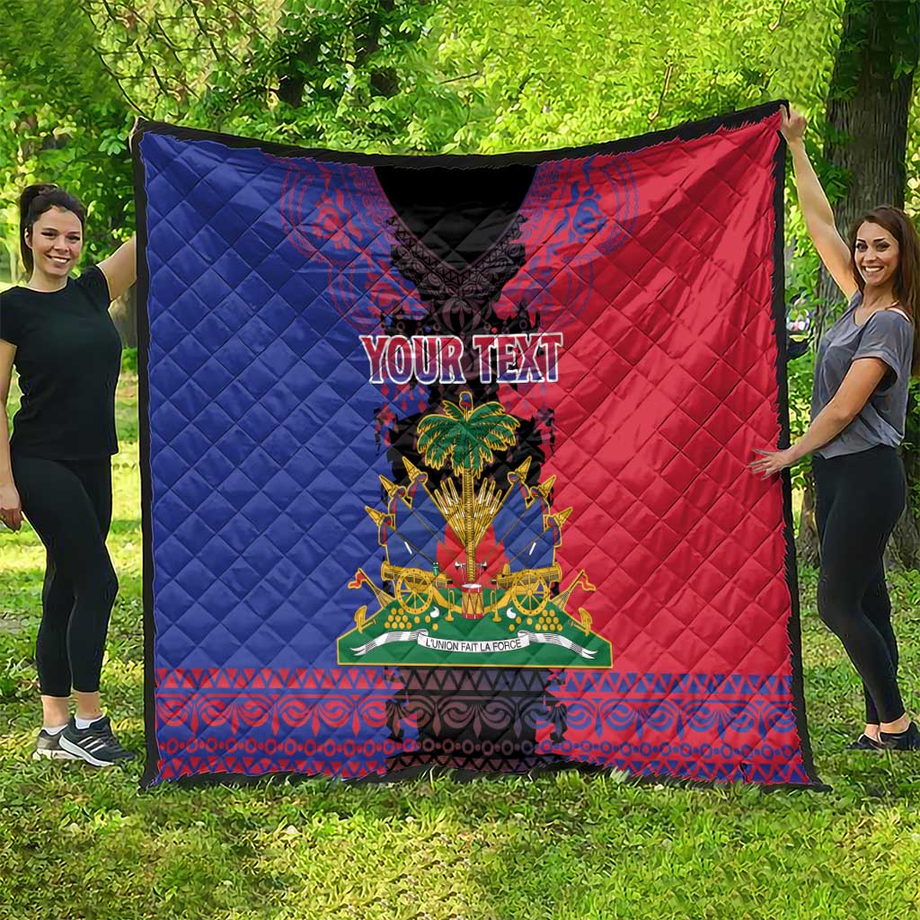 Personalised Haitian Heritage Month Quilt Citadelle Laferriere Dashiki Pattern